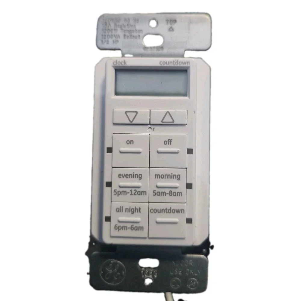 My Touch Smart In Wall Digital Timer & Enerlites 2-Gang 24-Hours White